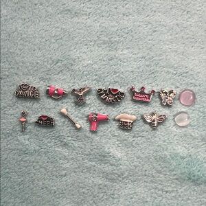 Floating Locket Charms - Dance and cheer and gymnastics theme